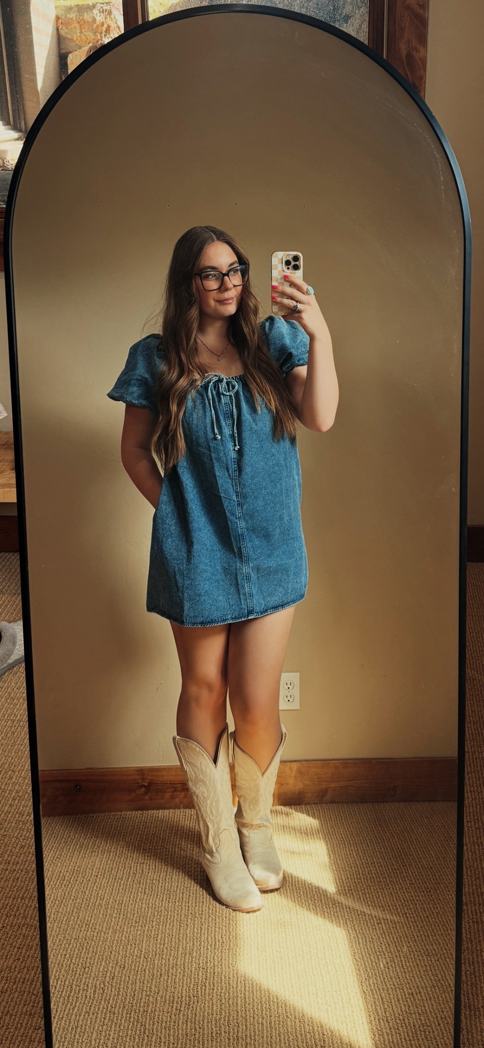 B’s Denim Baby Doll Dress