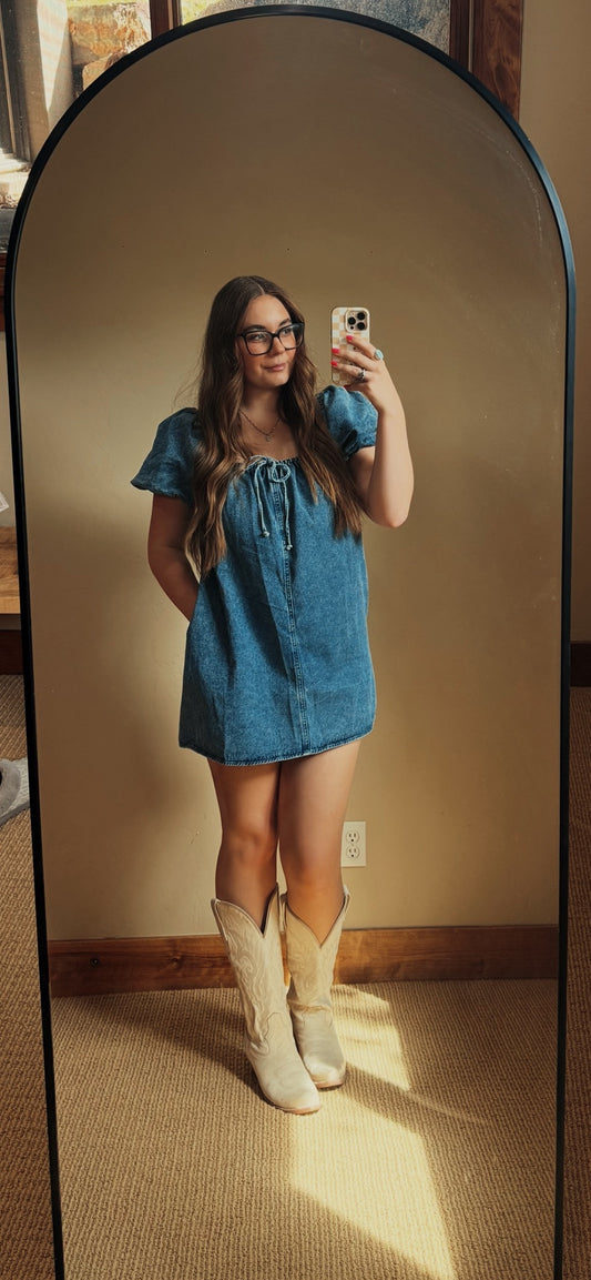 B’s Denim Baby Doll Dress