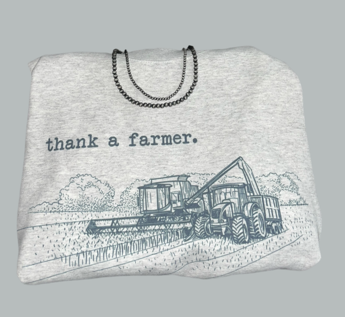 Thank A Farmer Grey Crewneck